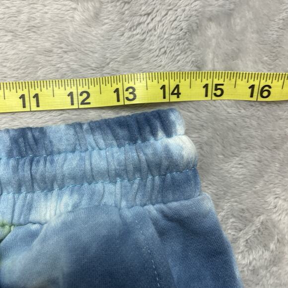 Maui and Sons Surf Co Sweat Shorts Mens L Blue Fleece Tie Dye Drawstring Pockets - Picture 7 of 9